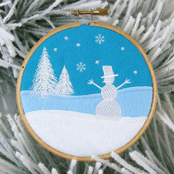 Wintertide Snowman Scene (Applique) - Image 4