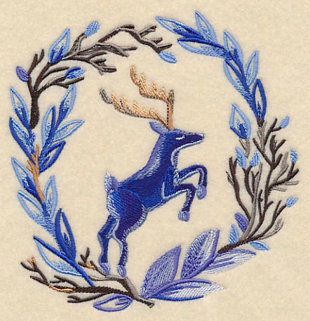 Wintry Deer Wreath in Watercolor - Image 3