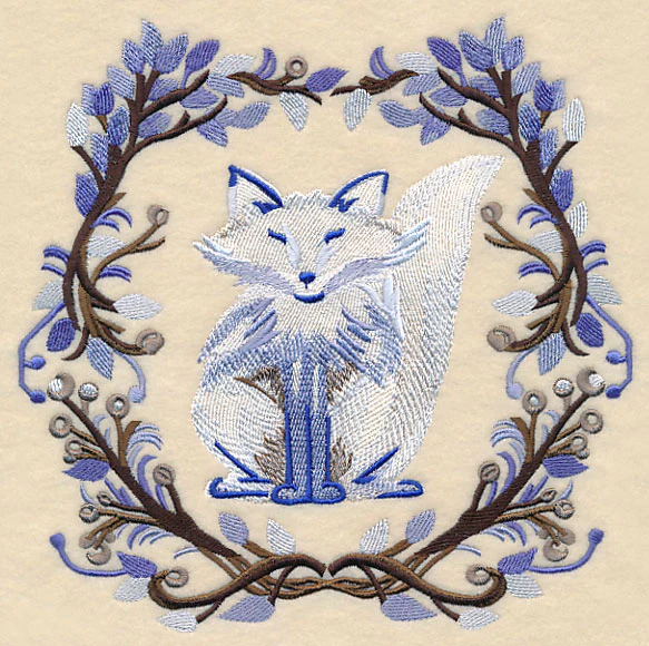 Wintry Fox Wreath in Watercolor - Image 6