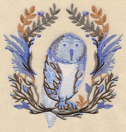 Wintry Owl Wreath in Watercolor - Image 3