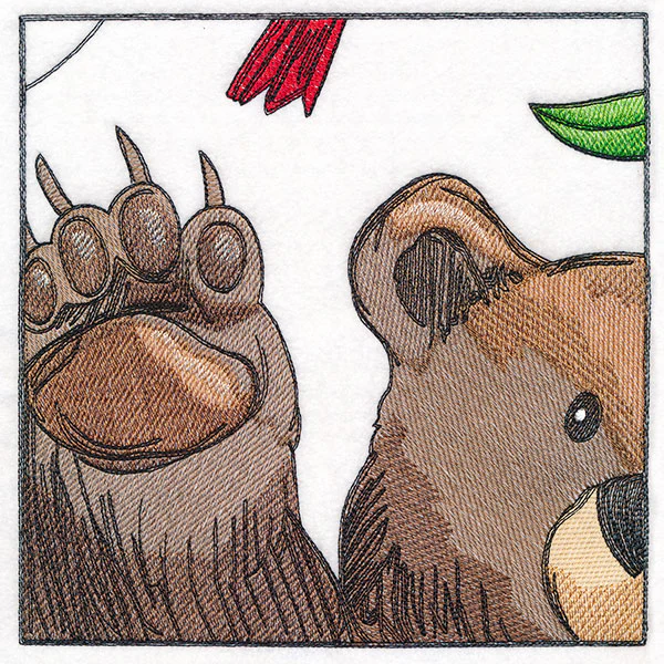 Woodland Animal Friends Window Scene - Left Side Bear