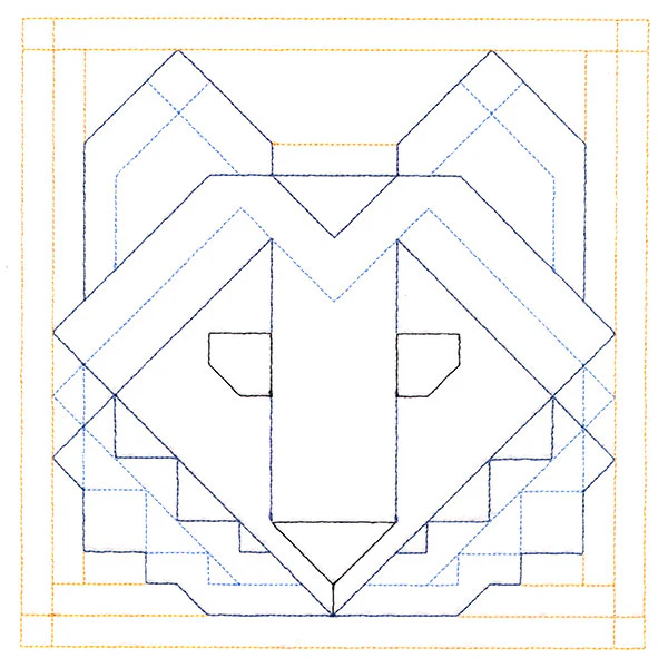Woodland Animals Quilting - Wolf (Double Run)