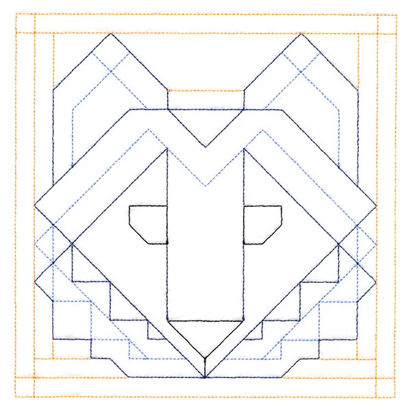 Woodland Animals Quilting - Wolf (Double Run) - Image 2