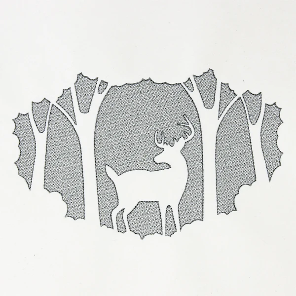 Woodland Deer Scene (Embossed) - Image 3