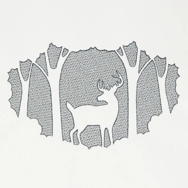 Woodland Deer Scene (Embossed) - Image 4