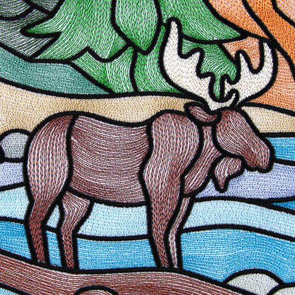 Woodland Escape Stained Glass Scene - Moose - Image 12