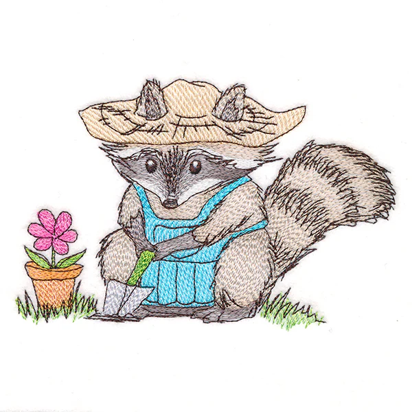 Woodland Garden Raccoon