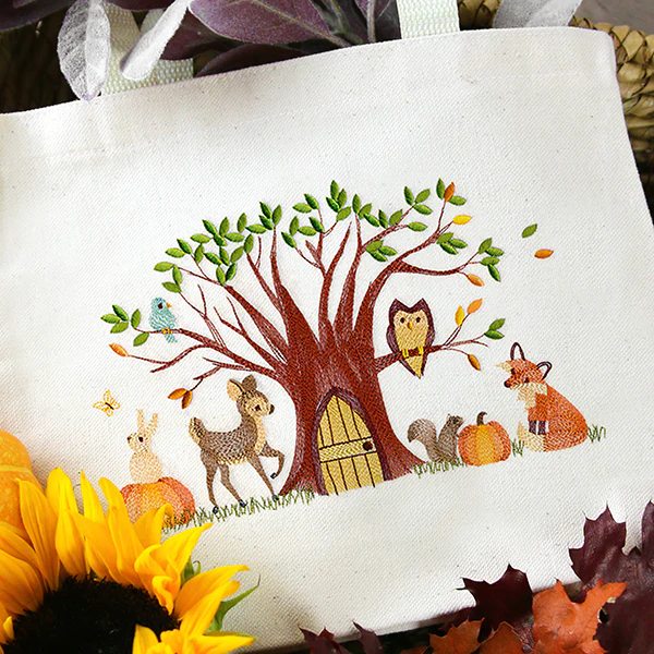 Woodland Harvest Gathering Border - Image 2