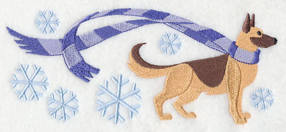 Wrapped Up in Winter German Shepherd - Image 3