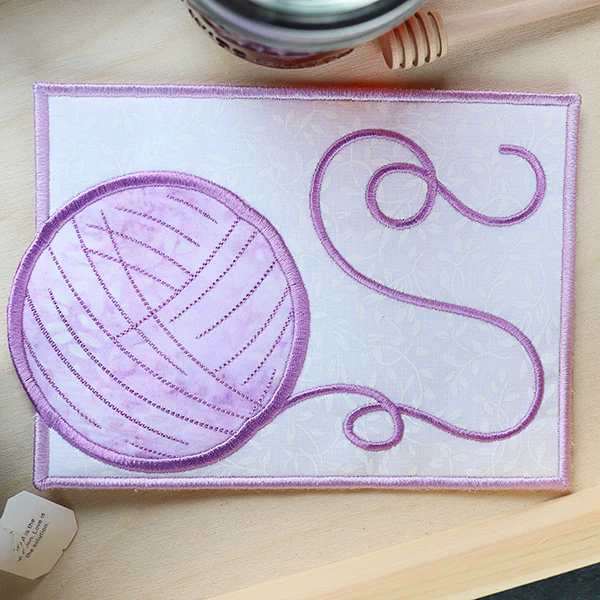 Yarn Ball Mug Rug (In-the-Hoop) - Image 9