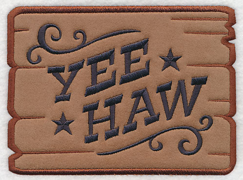 Yee-Haw Wooden Sign (Applique) - Image 3